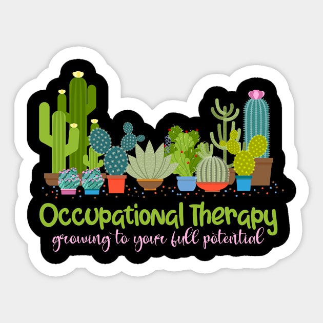 Occupational Therapy Pediatric Therapist OT Month Cute Plant Sticker by Dianeursusla Clothes